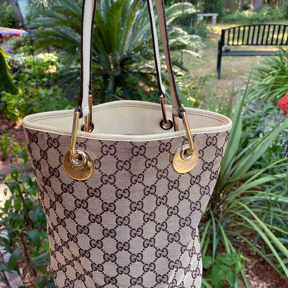 Gucci Handbags - Gucci Beige and Brown GG Crossbody Bag